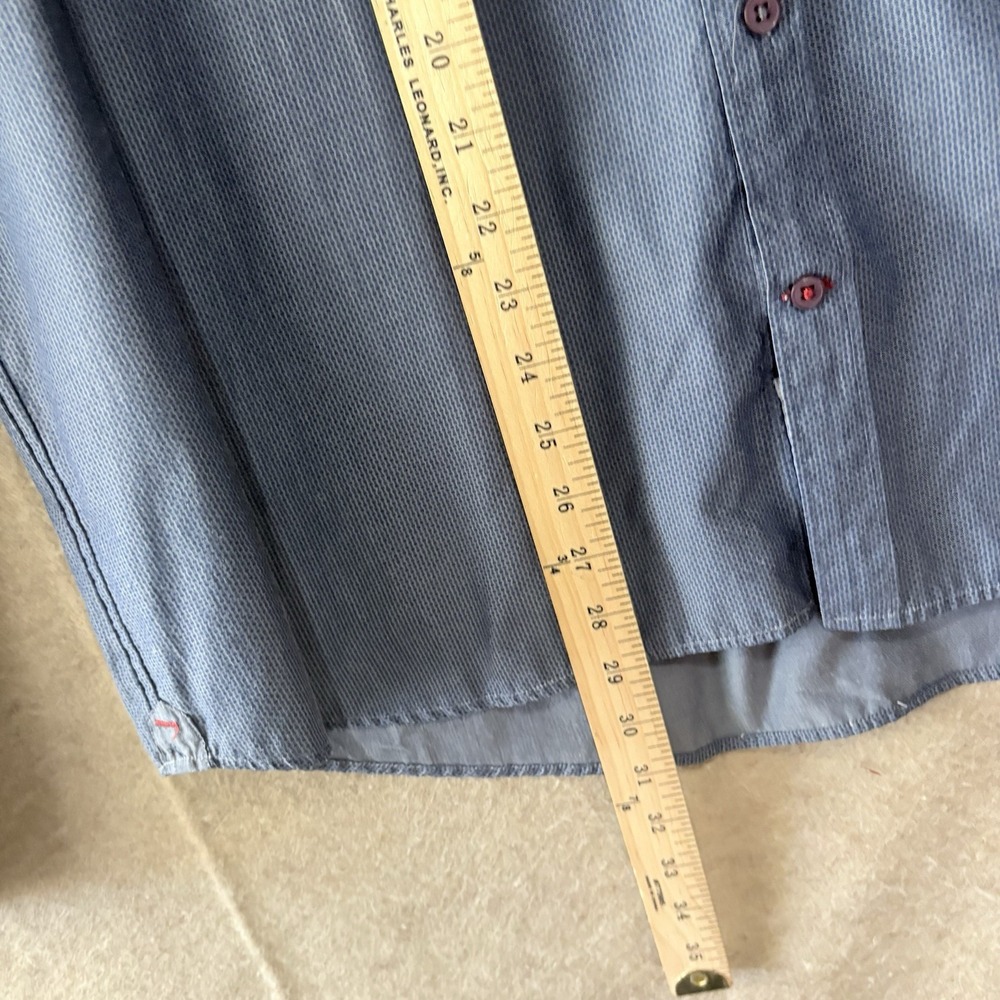 International Report Long Sleeve Shirt Mens‎ Sz XXL Blue Geometric Pocket - Picture 7 of 8